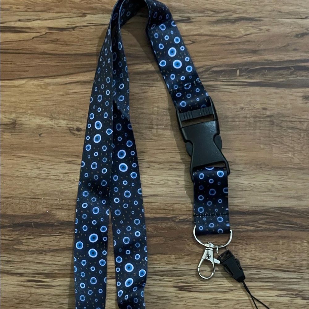 Brand new evil eye protection lanyard keychain badgeholder